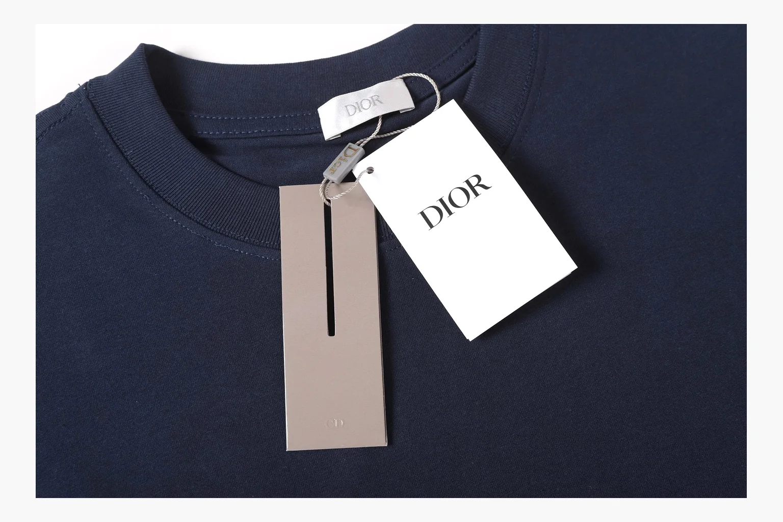 Christian Dior Script Logo T-Shirt Navy Product Image thumbnail 4