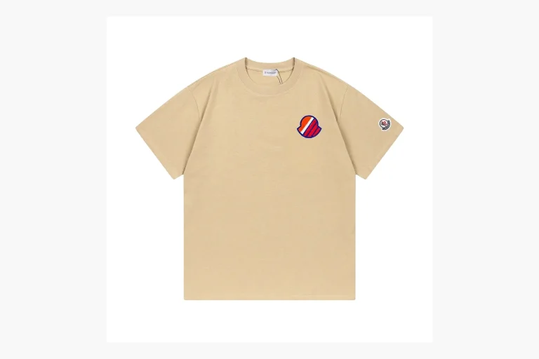 Moncler Patch T-Shirt Beige Product Image