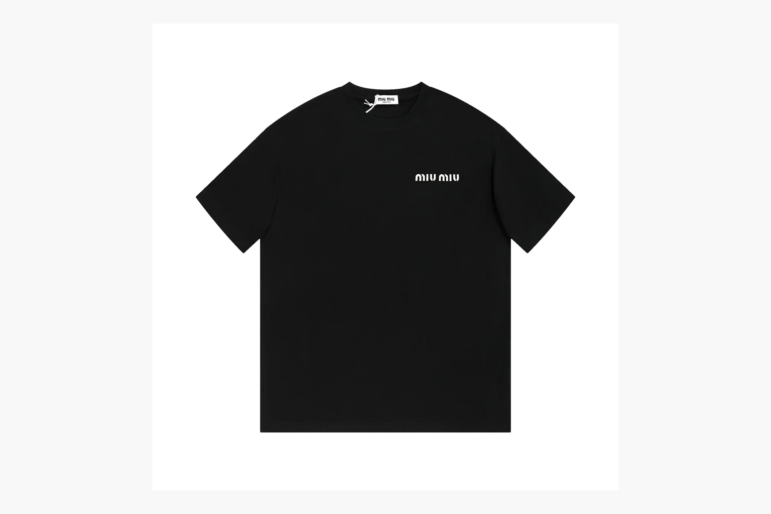 Miu Miu Logo T-Shirt Black Product Image