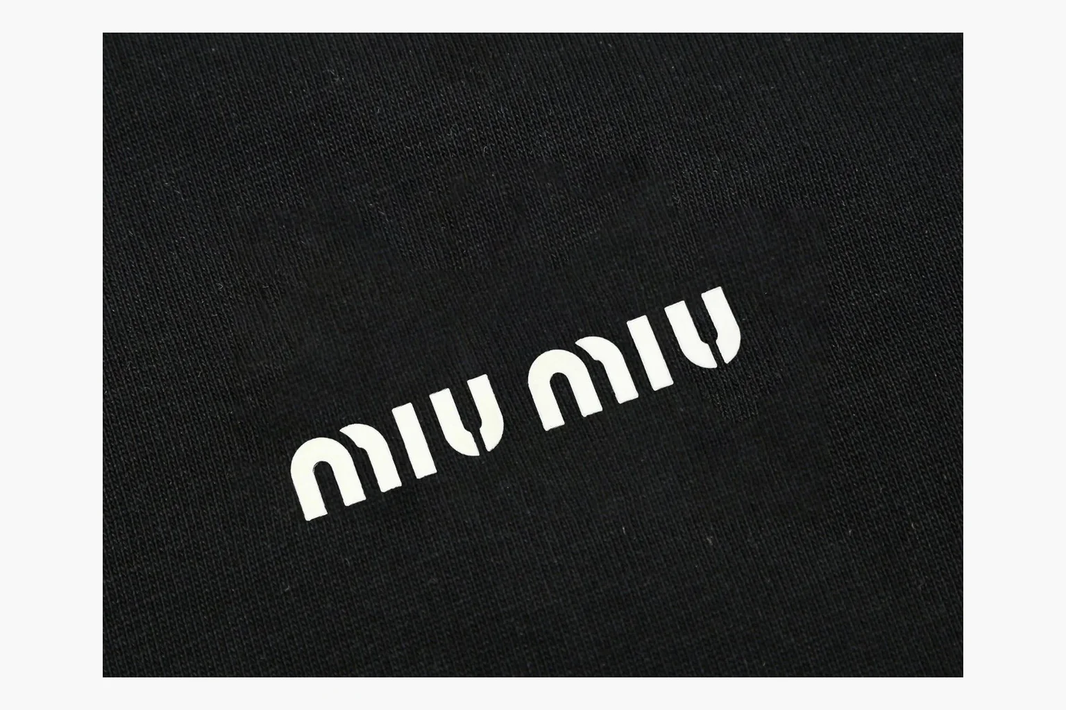Miu Miu Logo T-Shirt Black Product Image thumbnail 3