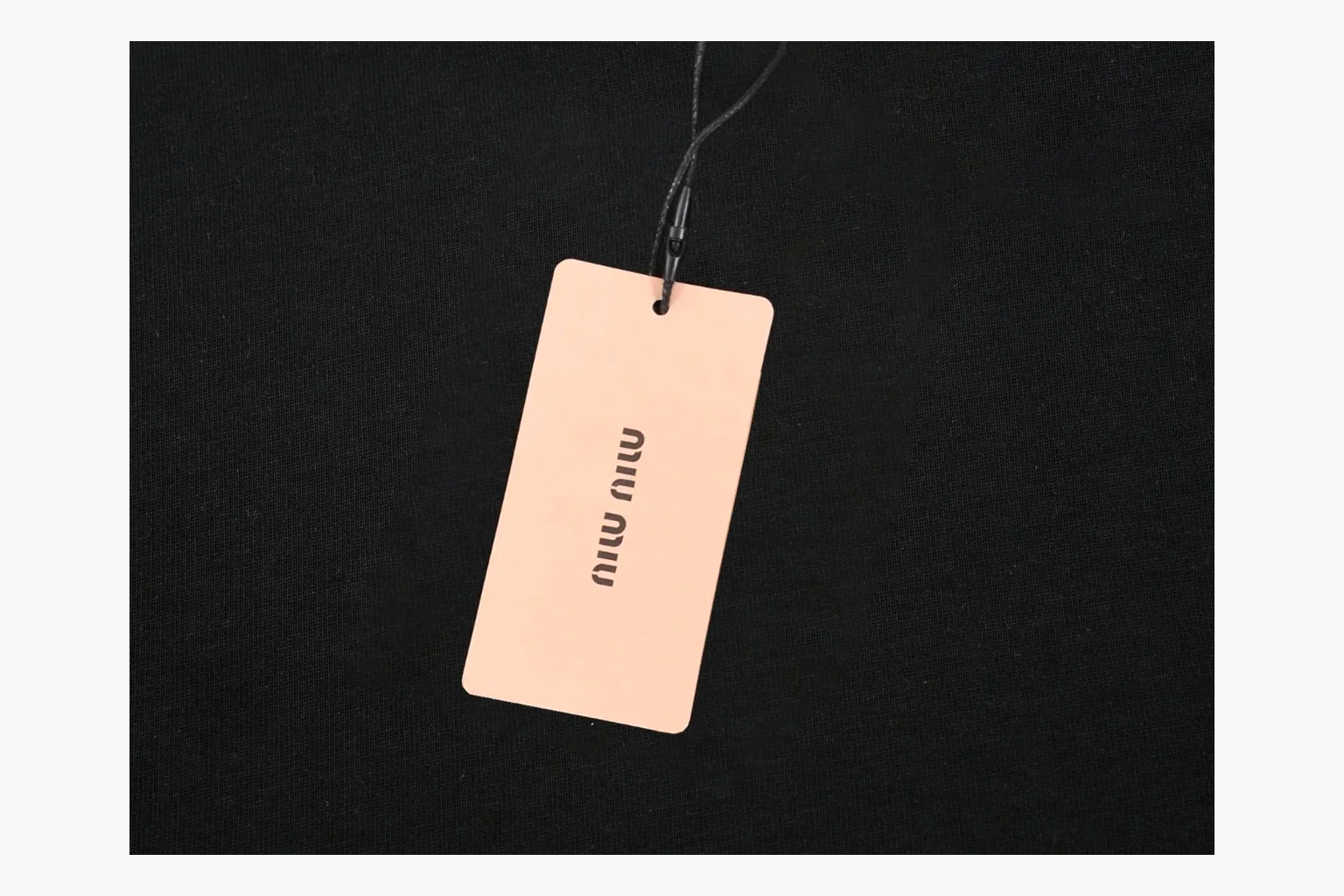 Miu Miu Logo T-Shirt Black Product Image thumbnail 4