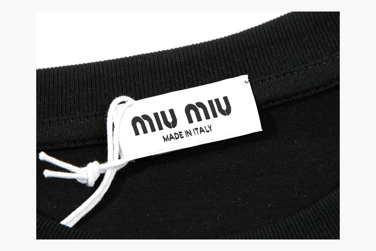 Miu Miu Logo T-Shirt Black Product Image thumbnail 5