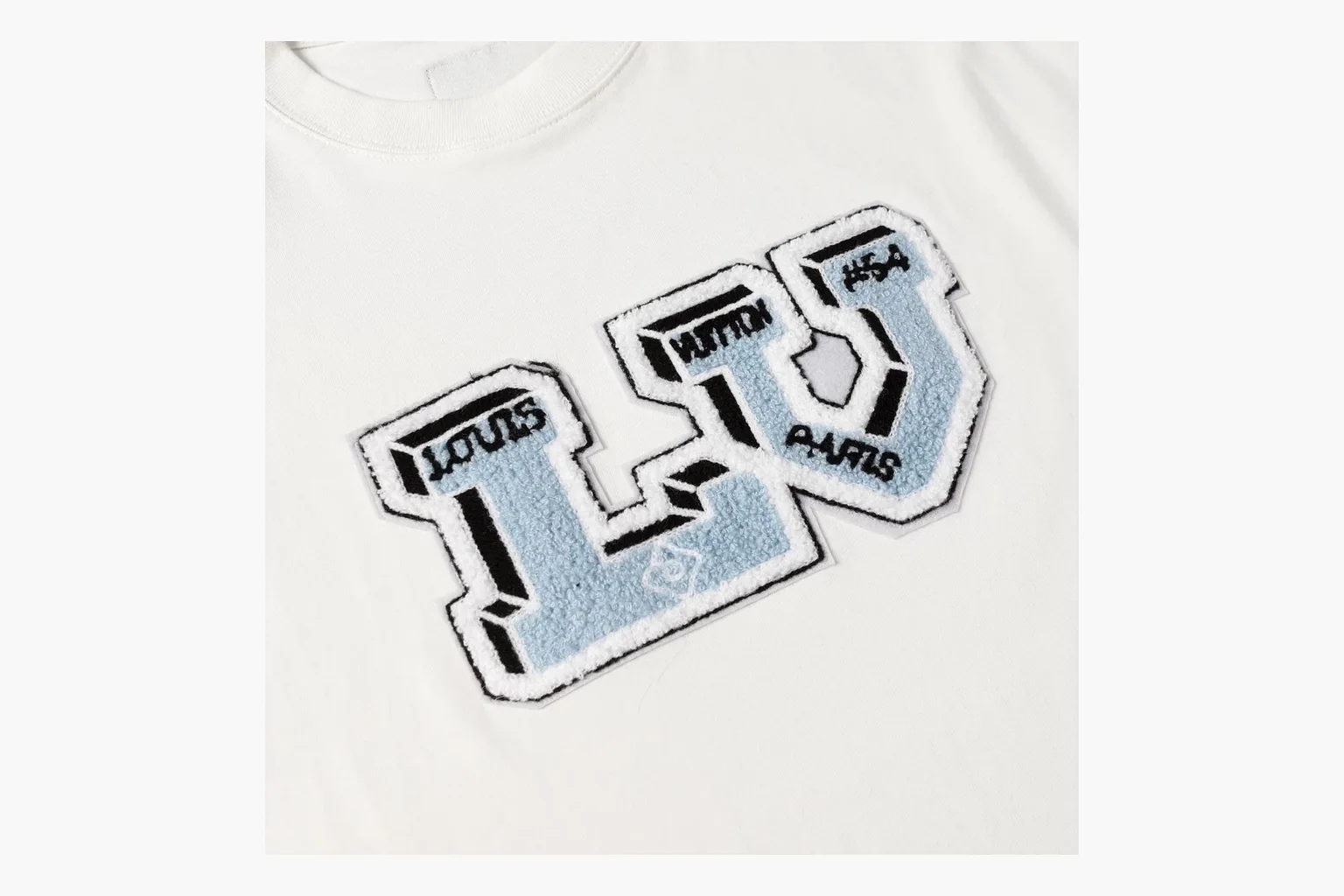 Louis Vuitton Varsity LV Sweatshirt White Product Image thumbnail 3