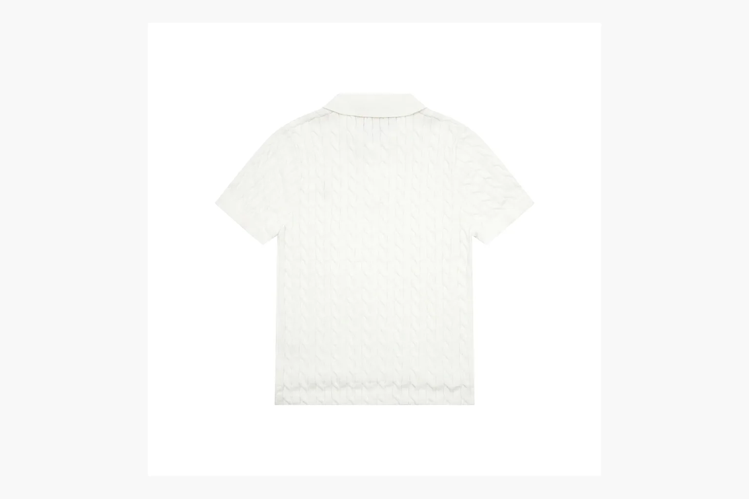 Polo Ralph Lauren Cable Knit Polo Shirt White Product Image thumbnail 2