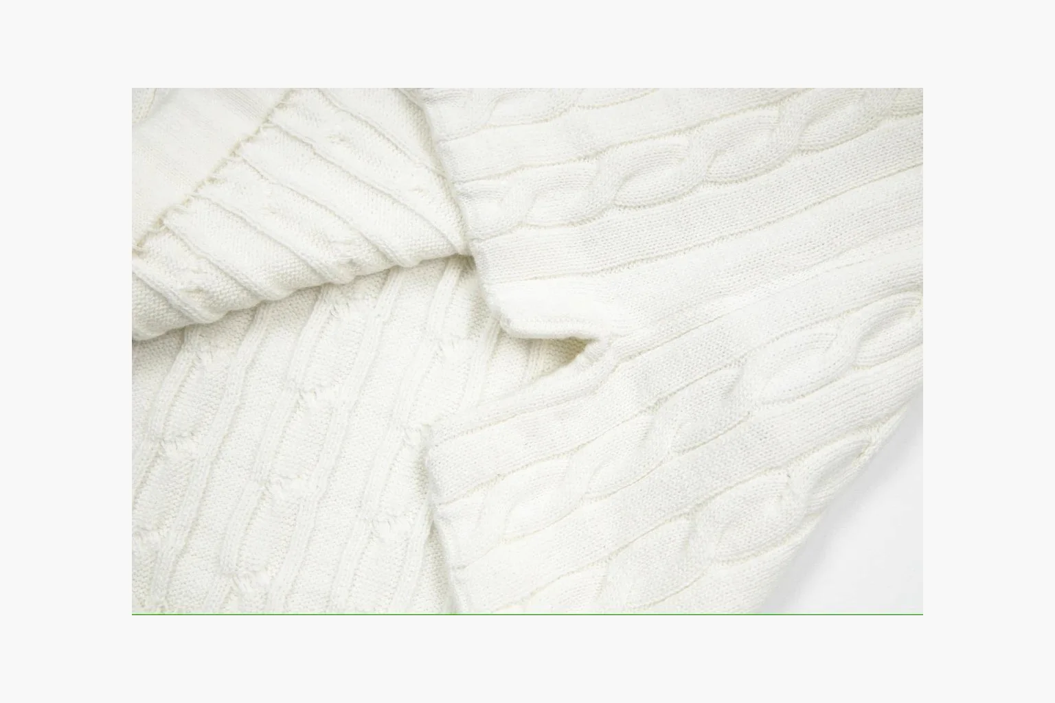 Polo Ralph Lauren Cable Knit Polo Shirt White Product Image thumbnail 6