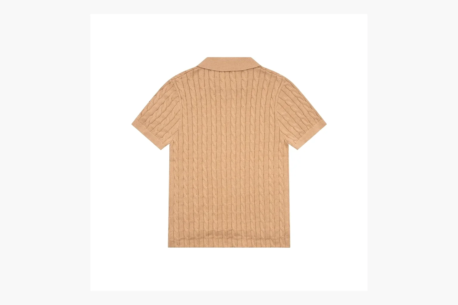 Polo Ralph Lauren Cable Knit Polo Shirt Tan Product Image thumbnail 2