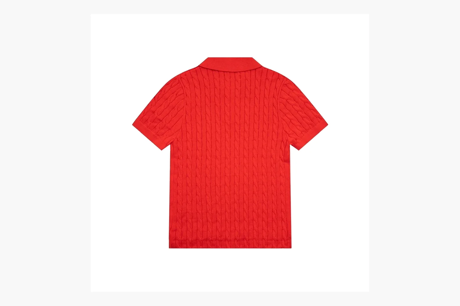 Polo Ralph Lauren Cable Knit Polo Shirt Red Product Image thumbnail 2