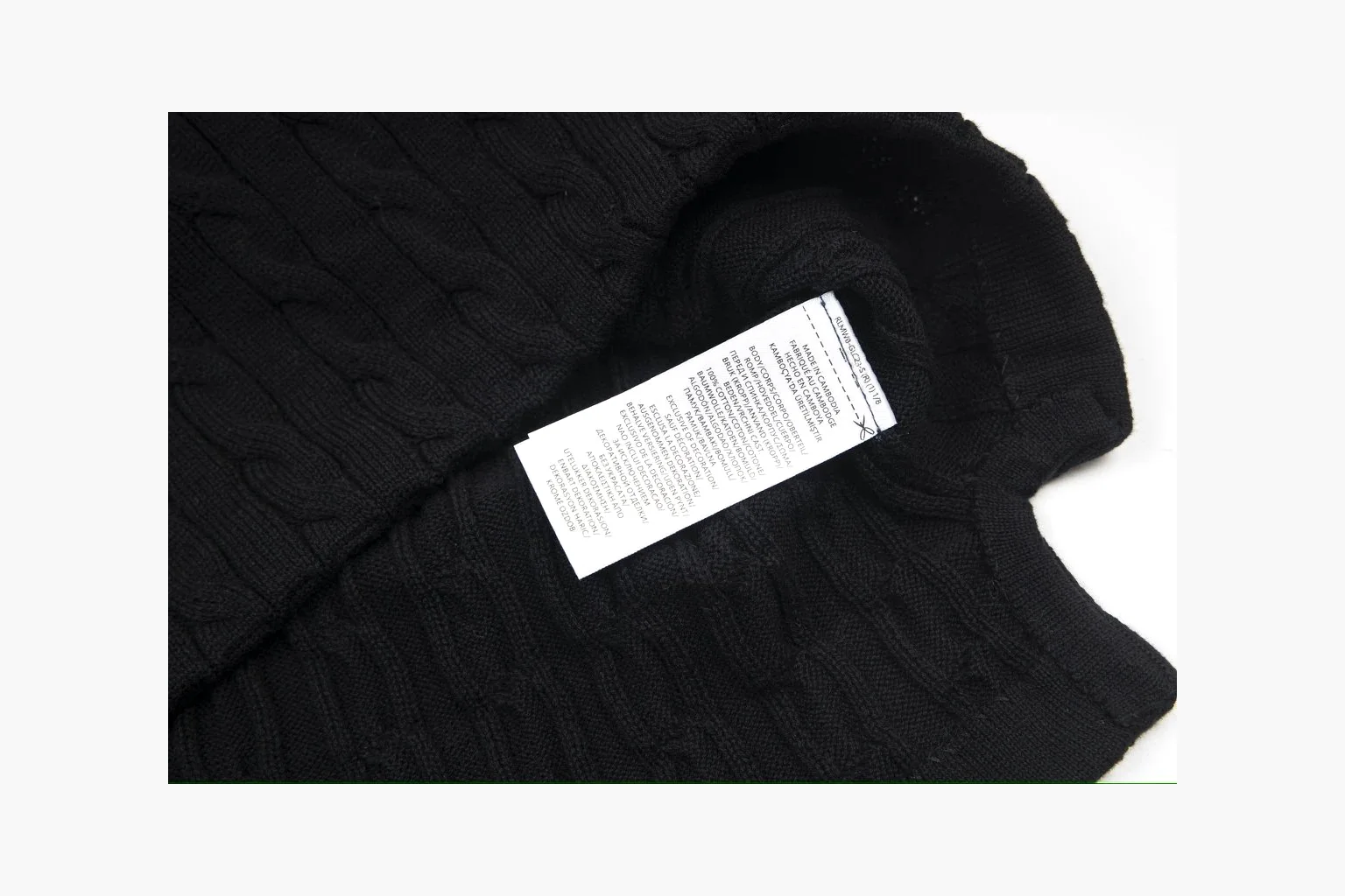 Polo Ralph Lauren Cable Knit Polo Shirt Black Product Image thumbnail 6