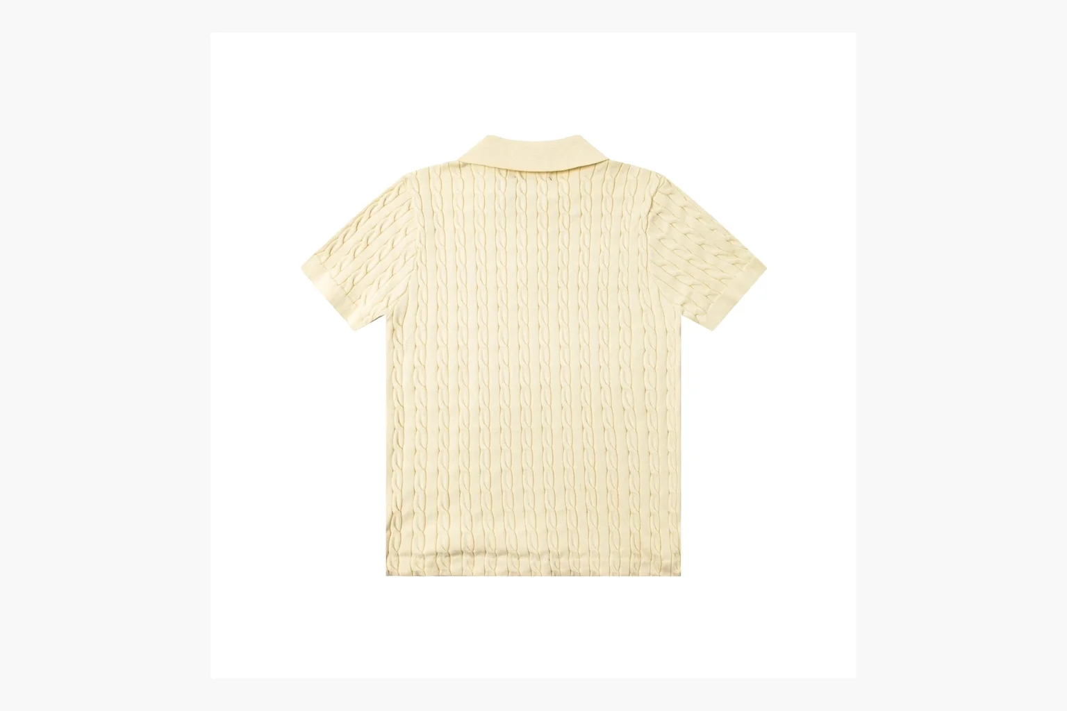 Polo Ralph Lauren Cable Knit Polo Shirt Cream Product Image thumbnail 2