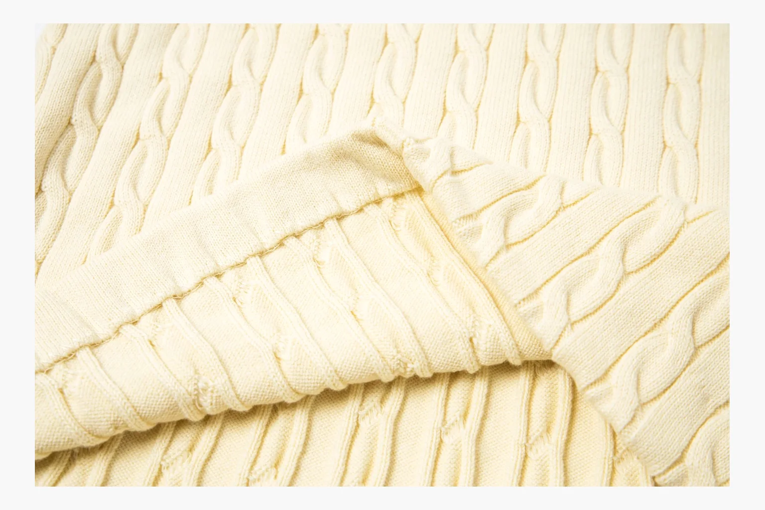 Polo Ralph Lauren Cable Knit Polo Shirt Cream Product Image thumbnail 4