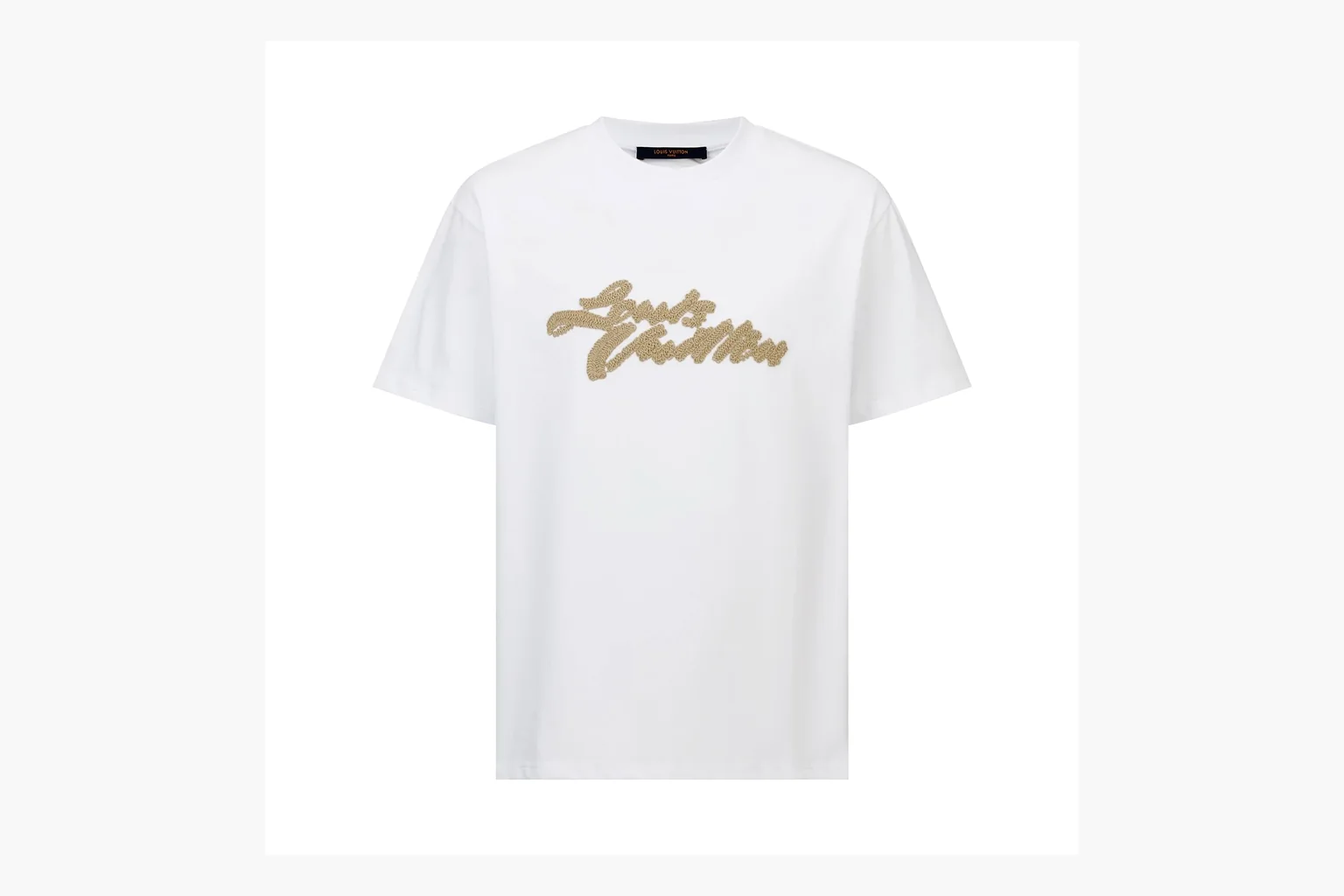 Louis Vuitton Raffia Rope Logo T-Shirt White Product Image