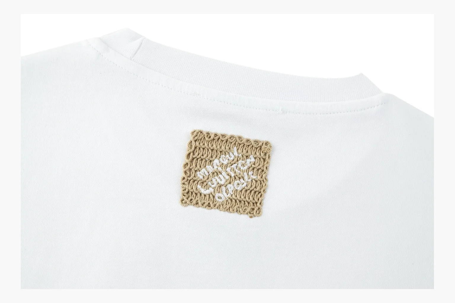 Louis Vuitton Raffia Rope Logo T-Shirt White Product Image thumbnail 3