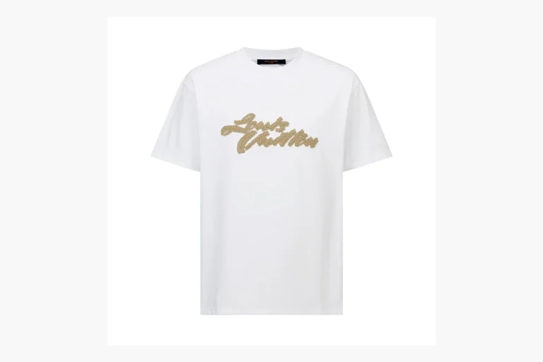 Louis Vuitton Raffia Rope Logo T-Shirt White Product Image
