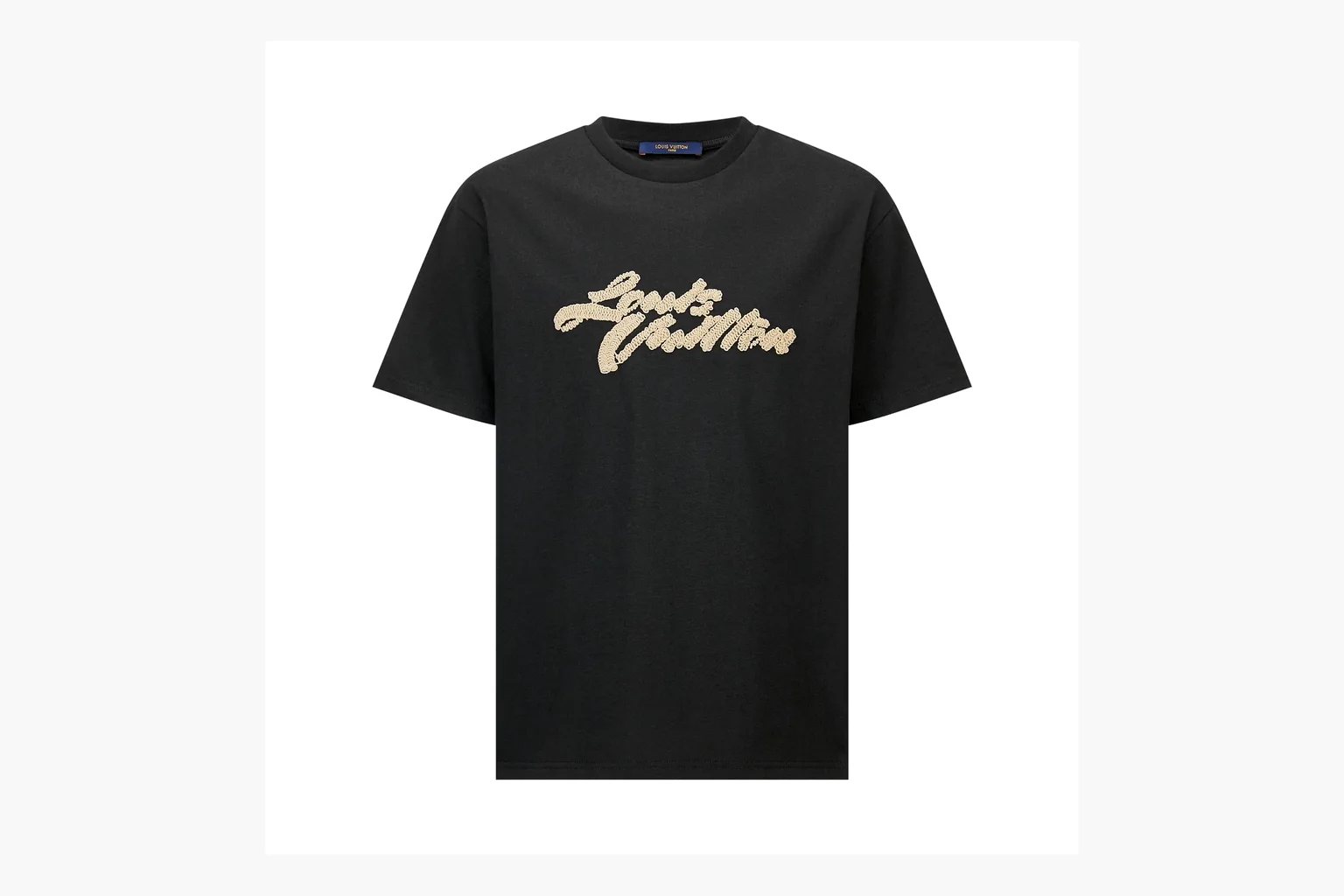 Louis Vuitton Raffia Rope Logo T-Shirt Black Product Image