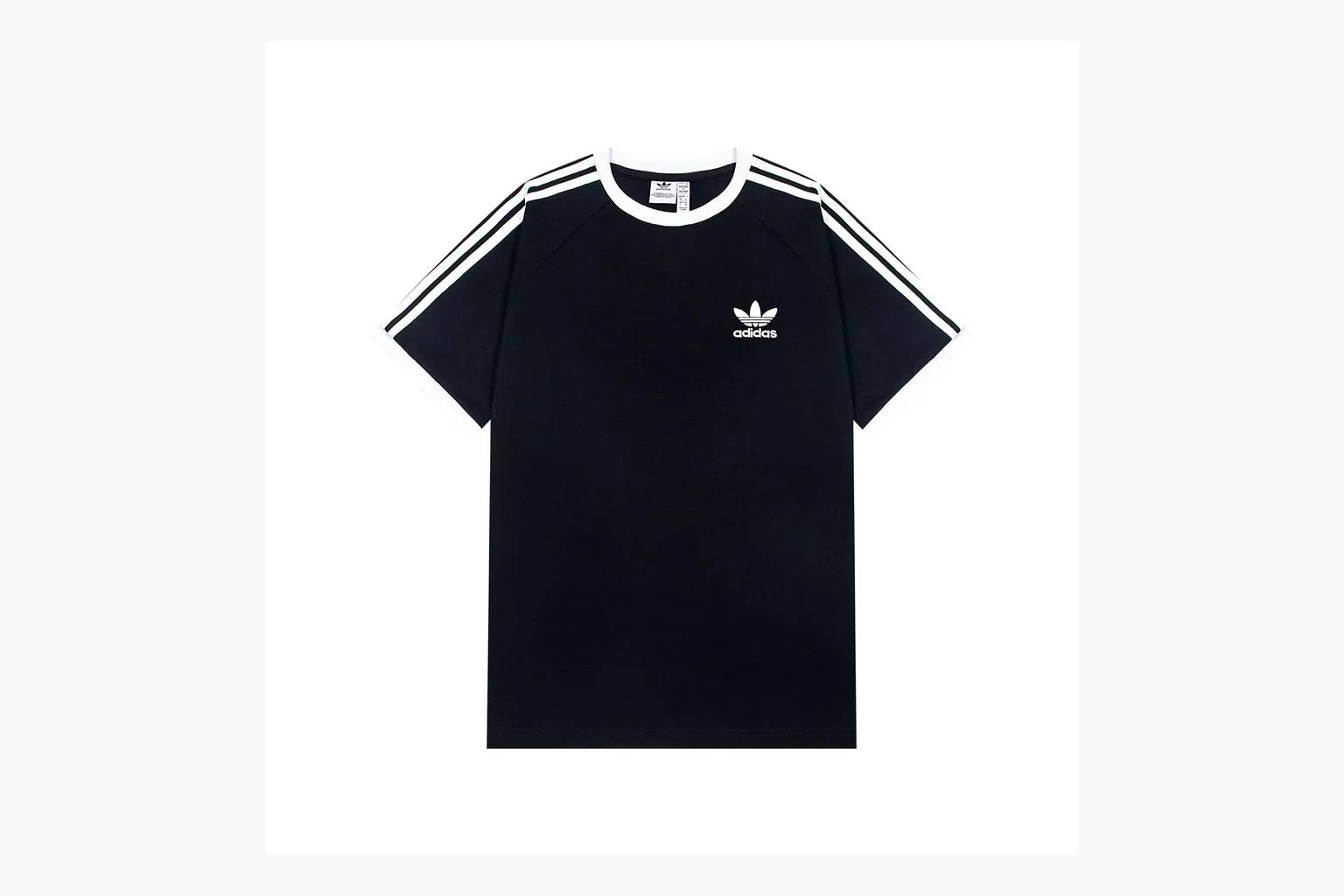 Adidas Ringer T-Shirt Black White Product Image