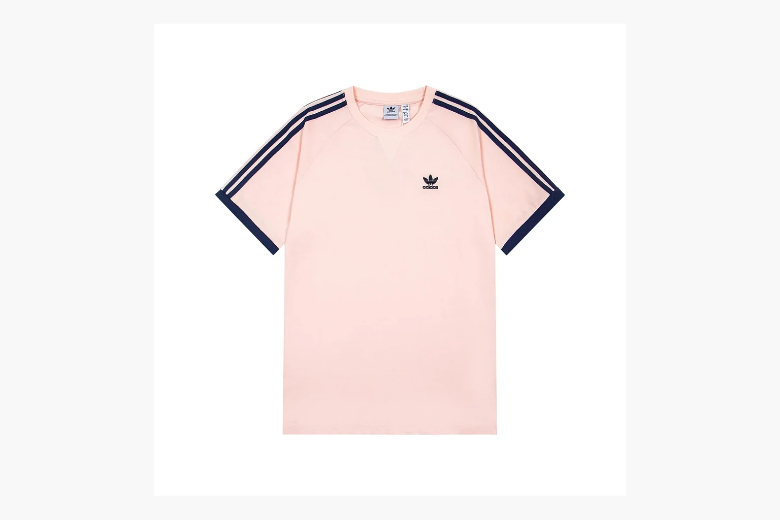 Adidas Ringer T-Shirt Pink Navy Product Image