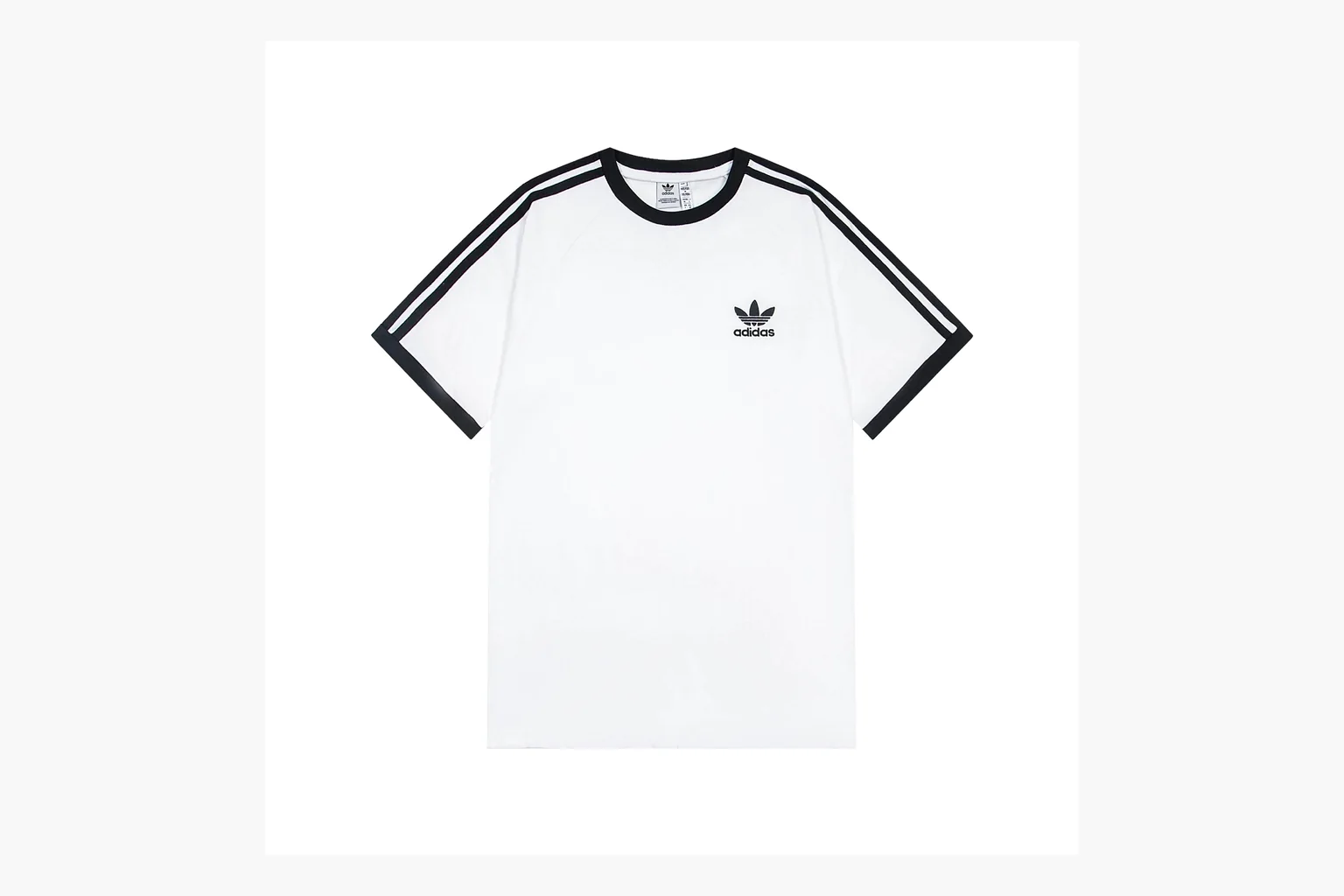 Adidas Ringer T-Shirt White Black Product Image