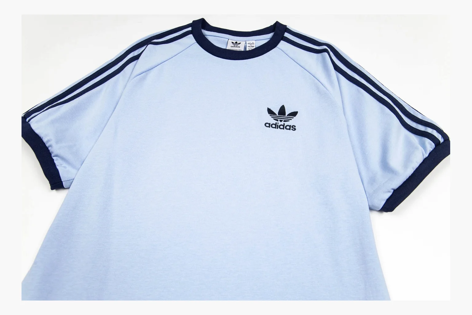 Adidas Ringer T-Shirt Light Blue Navy Product Image thumbnail 3
