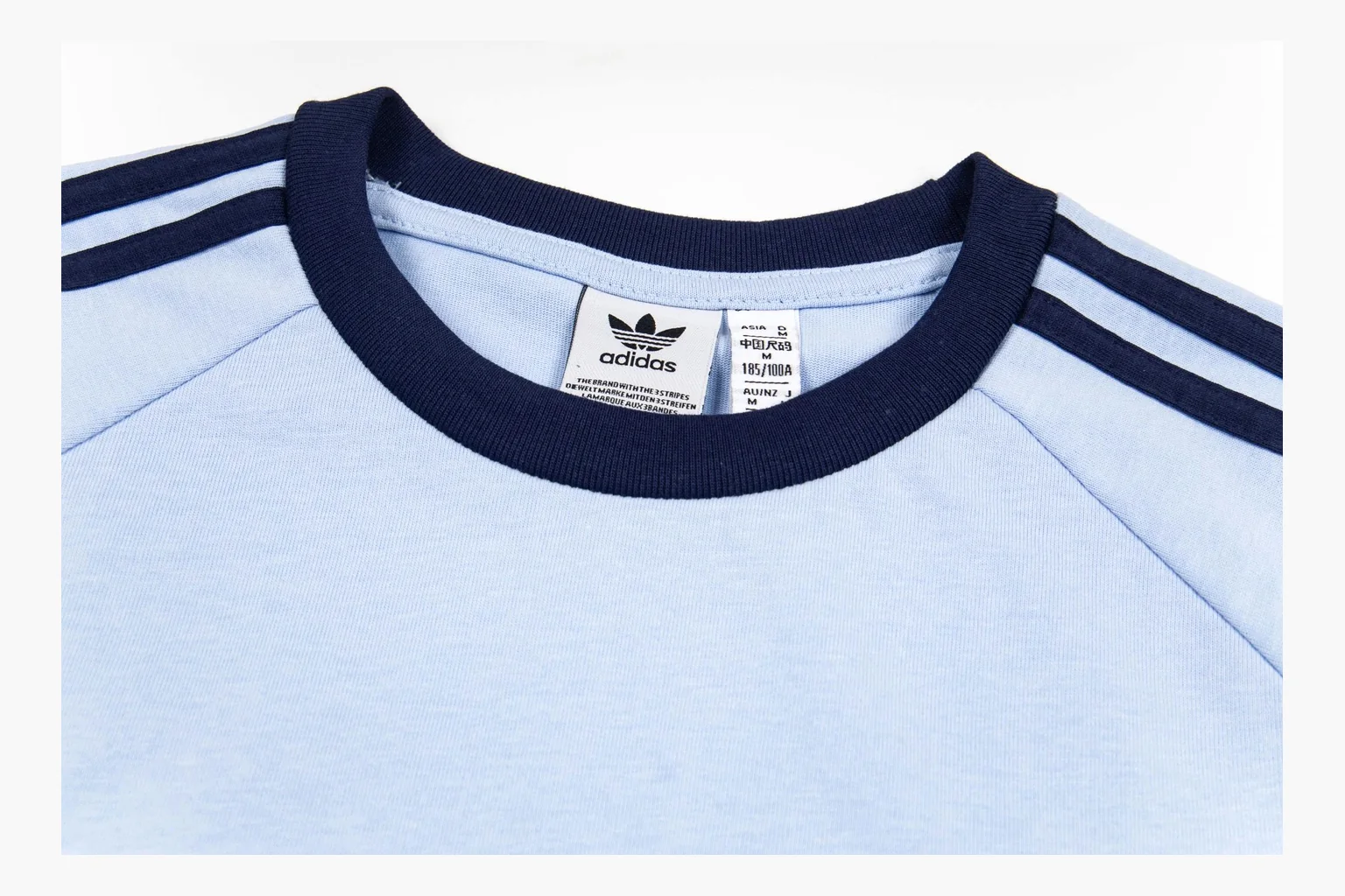 Adidas Ringer T-Shirt Light Blue Navy Product Image thumbnail 5