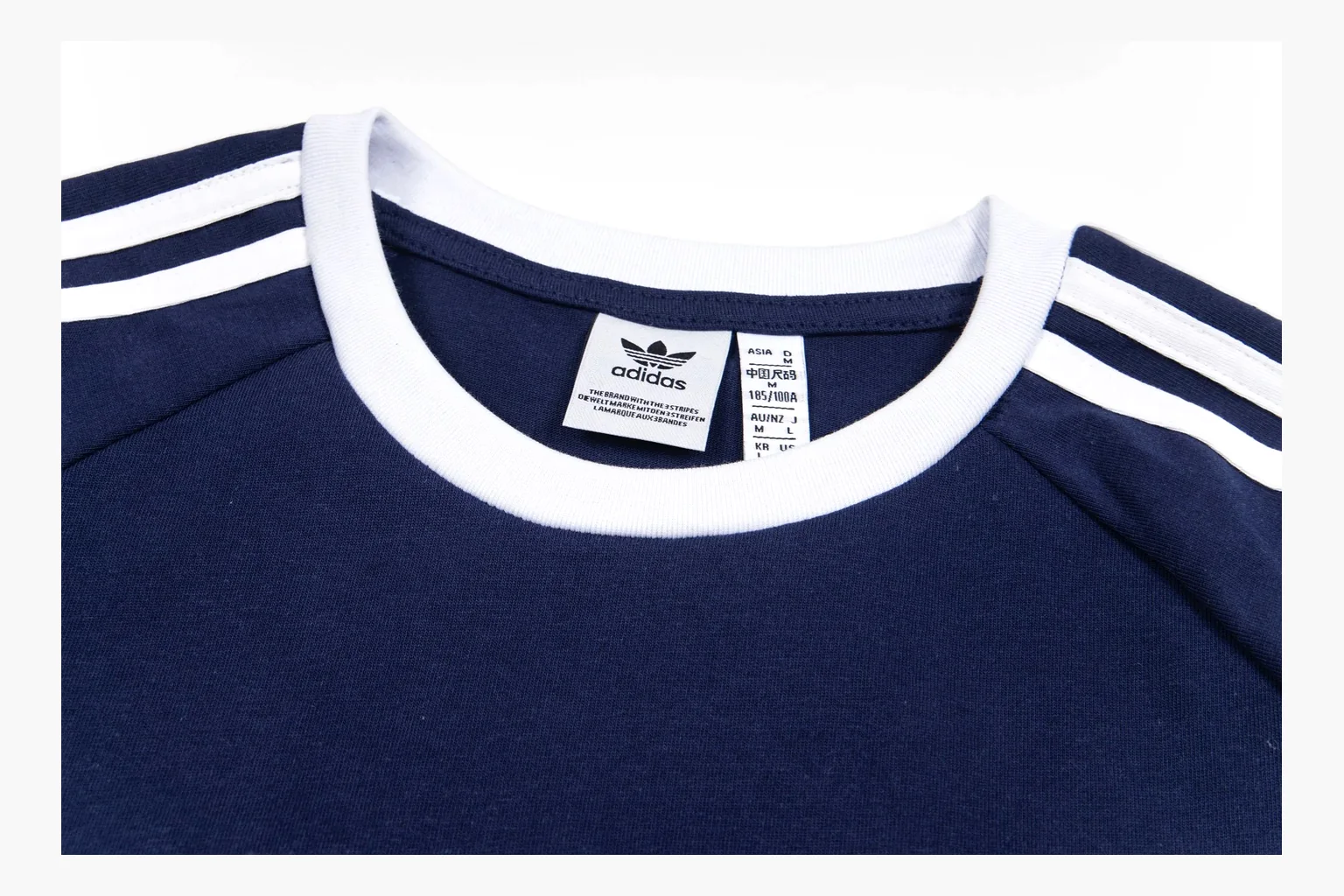 Adidas Ringer T-Shirt Navy White Product Image thumbnail 6