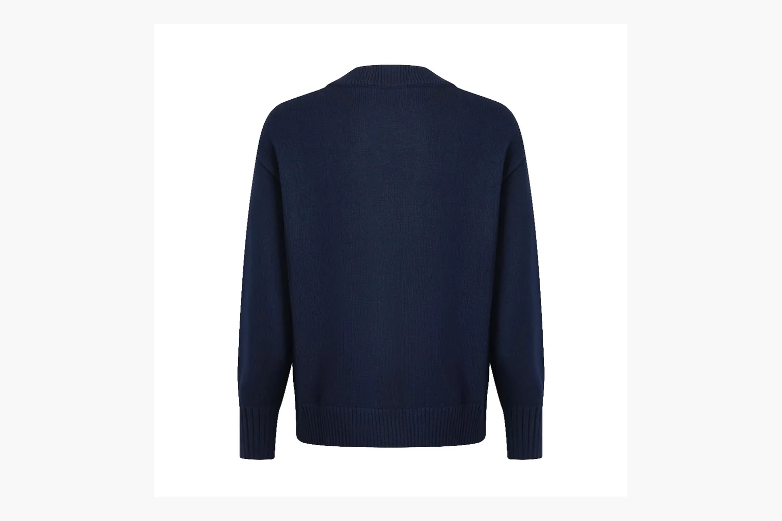 Ami Heart V-Neck Cardigan Navy Product Image thumbnail 2