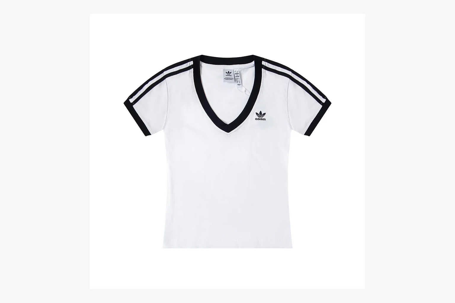 Adidas Ringer T-Shirt White Black Product Image