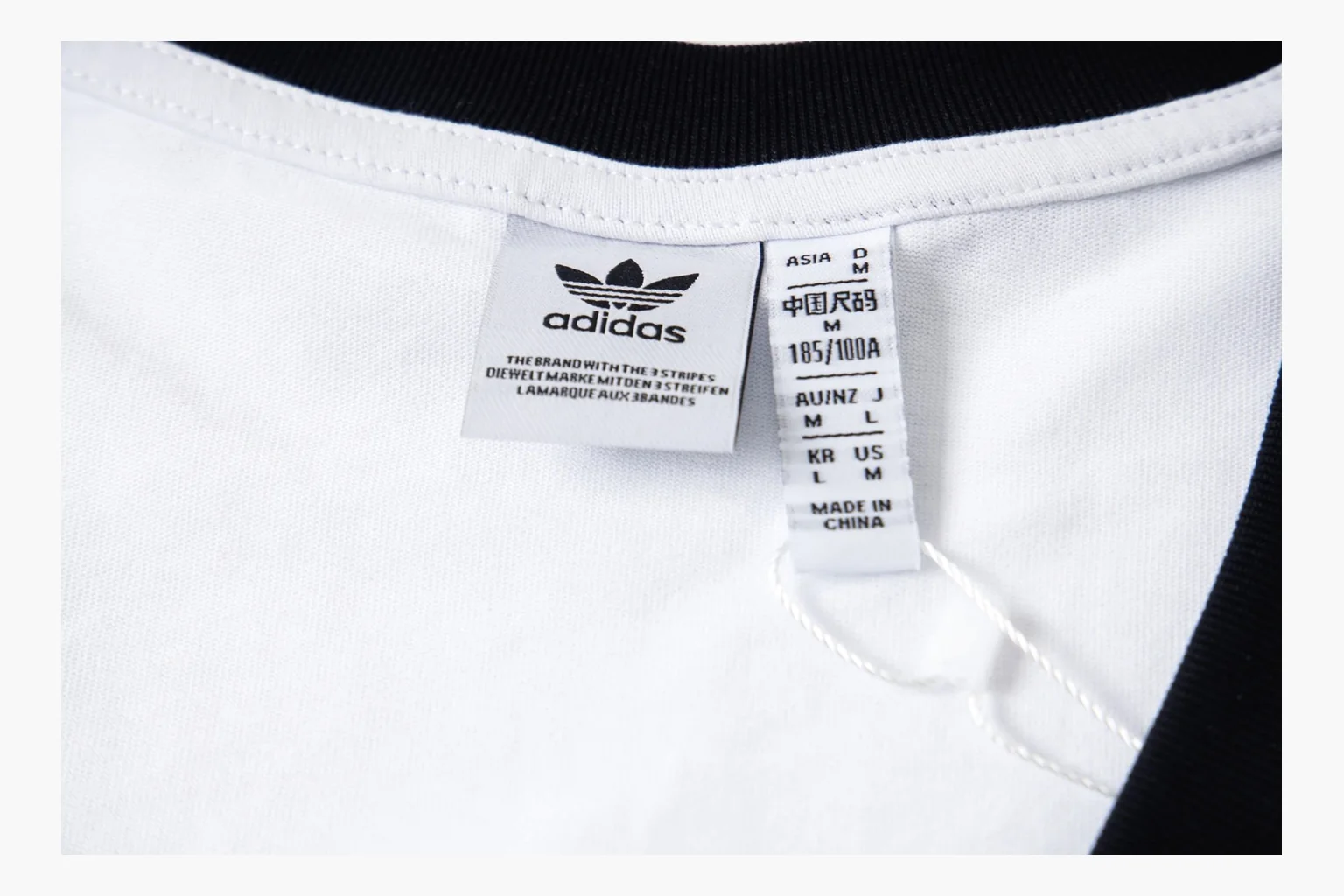 Adidas Ringer T-Shirt White Black Product Image thumbnail 6