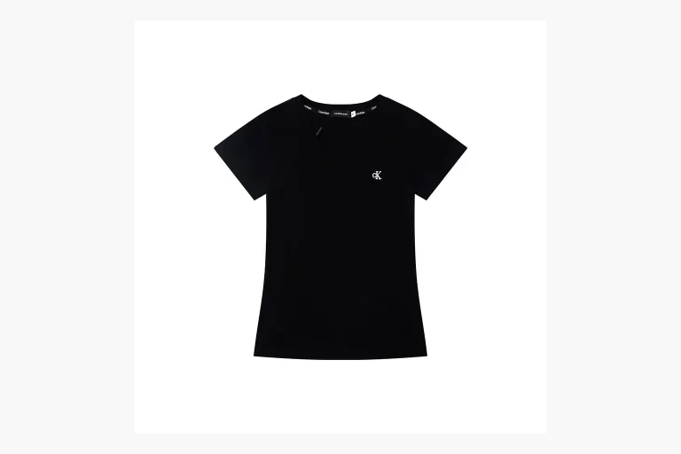 Calvin Klein Small CK V-Neck T-Shirt Black Product Image