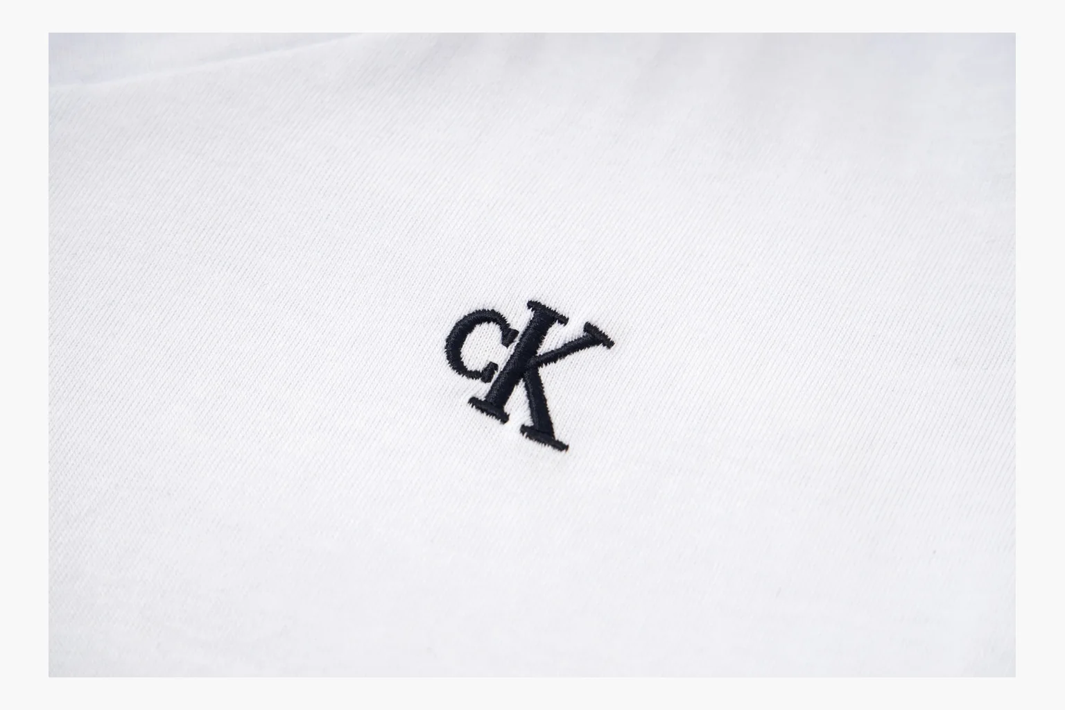 Calvin Klein Small CK V-Neck T-Shirt White Product Image thumbnail 4