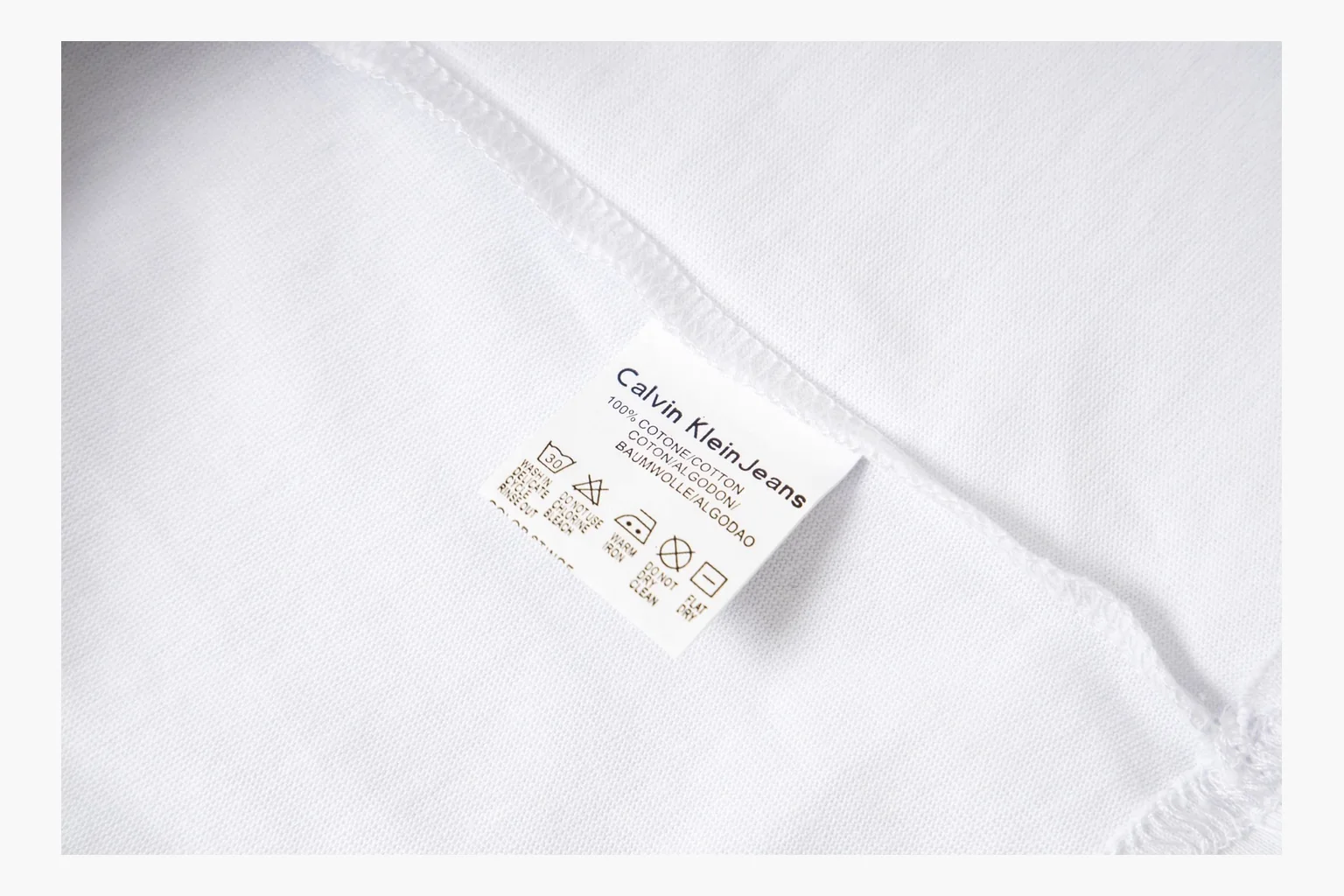 Calvin Klein Small CK V-Neck T-Shirt White Product Image thumbnail 5