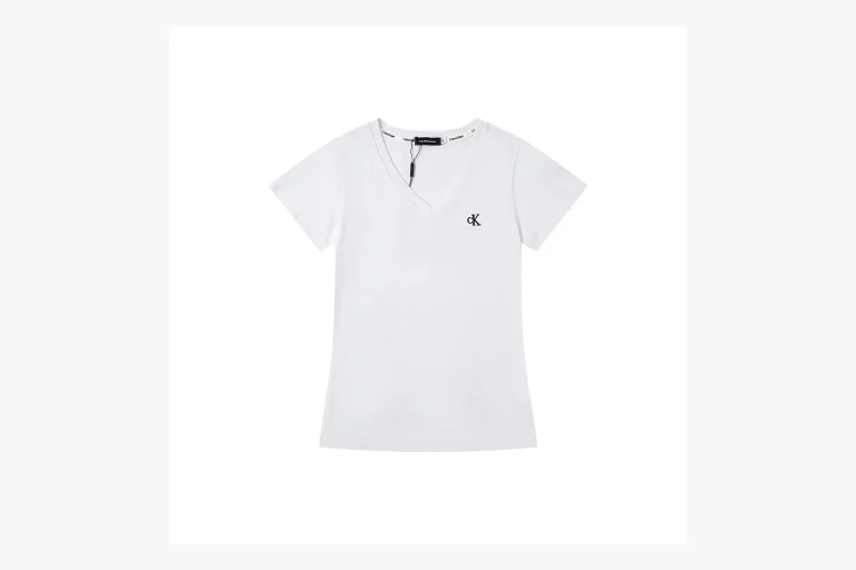 Calvin Klein Small CK V-Neck T-Shirt White Product Image