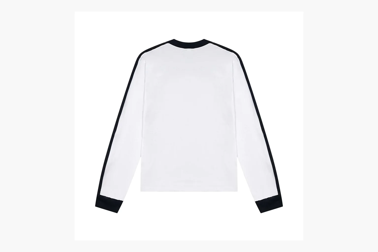 Adidas V-Neck Long Sleeve Top White Black Product Image thumbnail 2