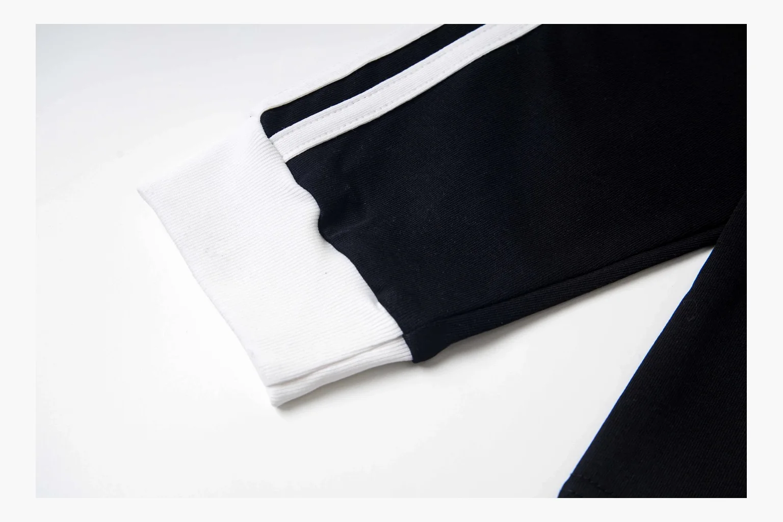 Adidas Ringer Long Sleeve Top Black White Product Image thumbnail 4