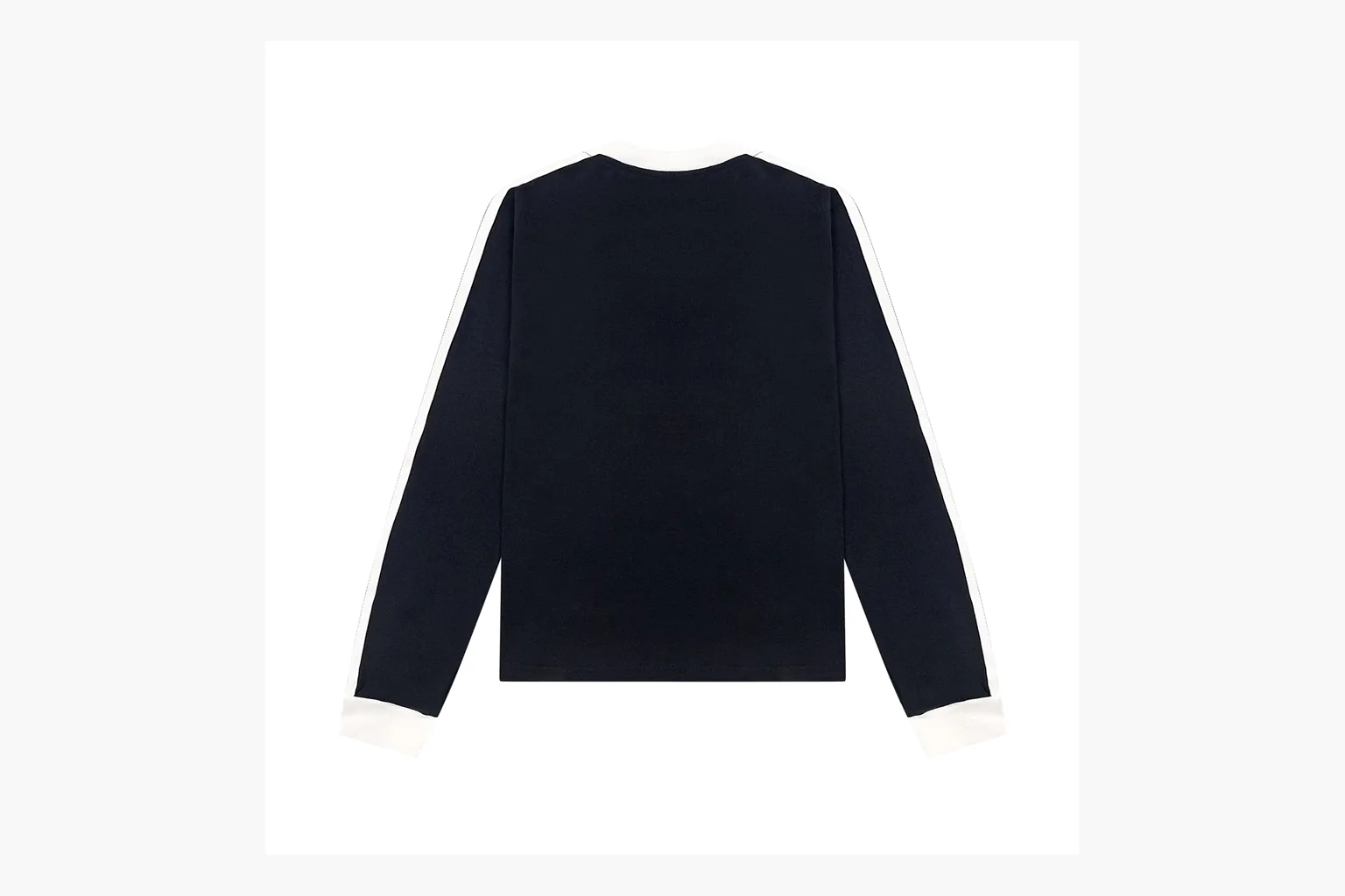 Adidas V-Neck Long Sleeve Top Navy White Product Image thumbnail 2