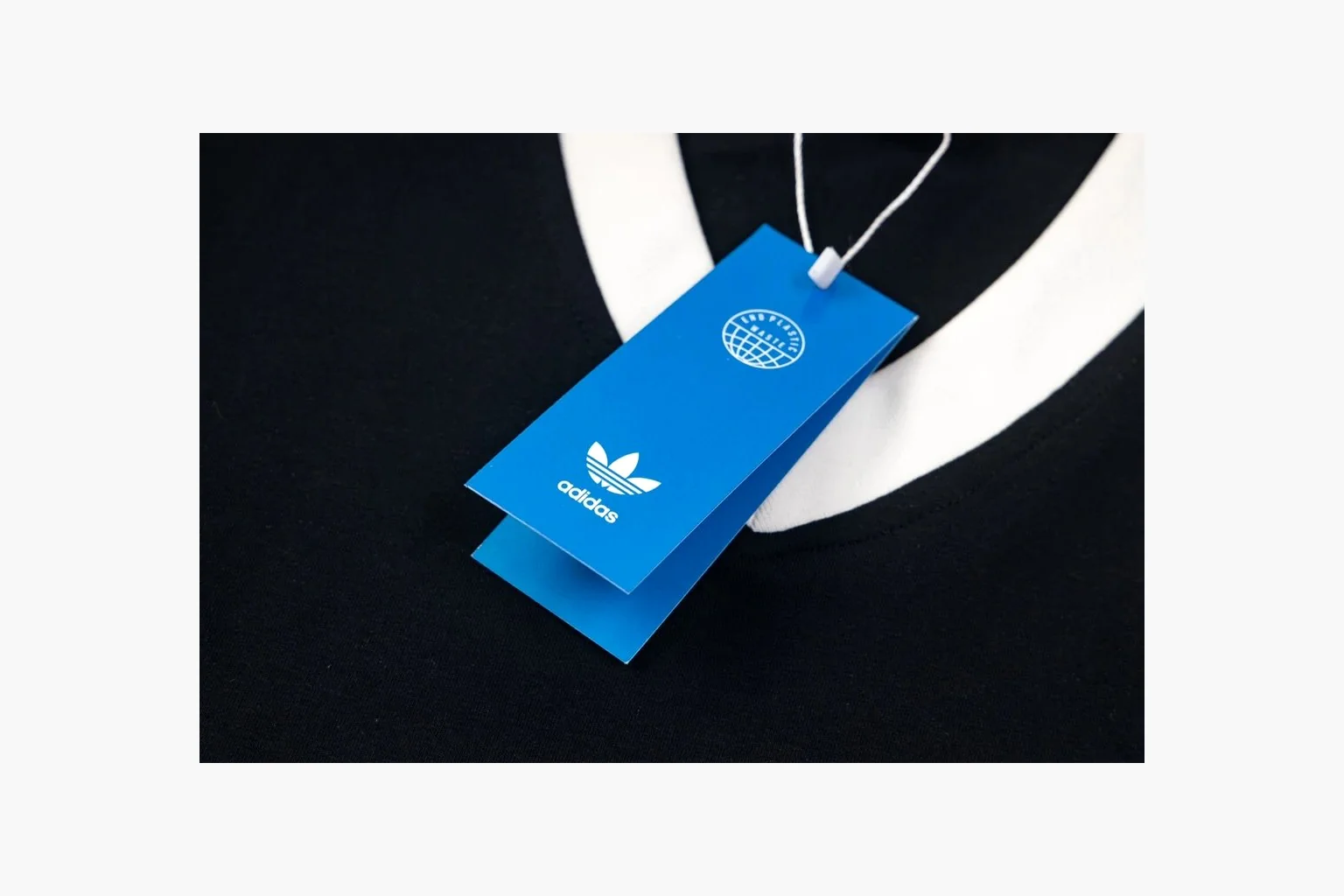 Adidas V-Neck Long Sleeve Top Navy White Product Image thumbnail 3