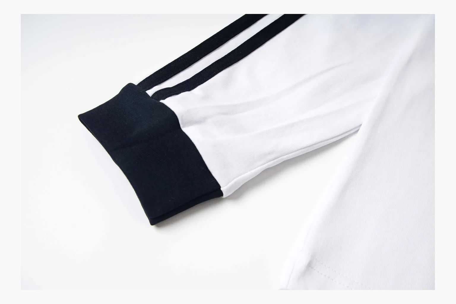 Adidas Ringer Long Sleeve Top White Black Product Image thumbnail 5