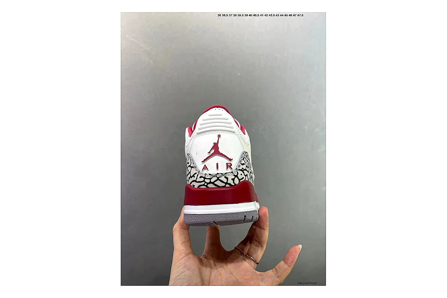Jordan Air Jordan 3 White Red Cement Product Image thumbnail 4