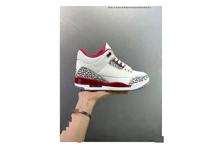 Jordan Air Jordan 3 White Red Cement Product Image