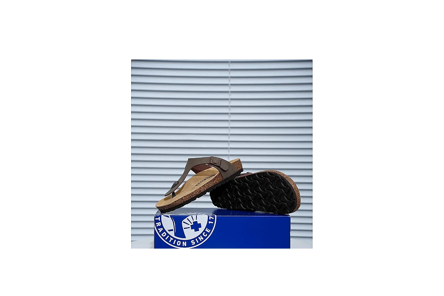 Birkenstock Arizona Taupe Cork Slide Product Image thumbnail 2
