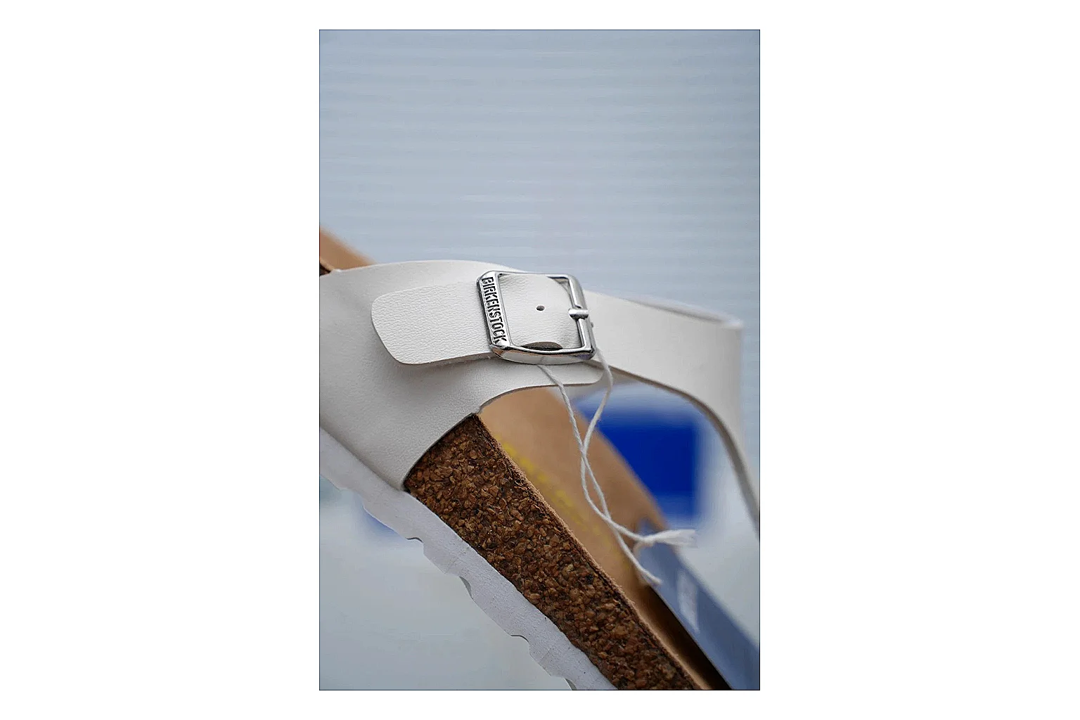 Birkenstock Gizeh White Cork Sandal Product Image thumbnail 4