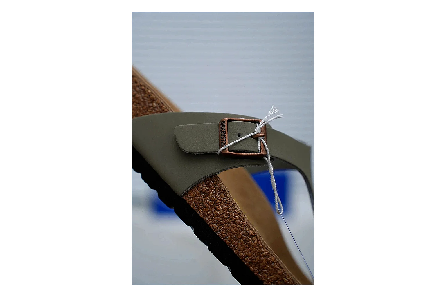 Birkenstock Arizona Olive Cork Slide Product Image thumbnail 4