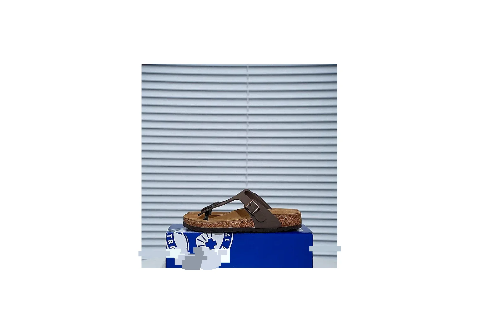 Birkenstock Brown Buckle Cork Slide Product Image