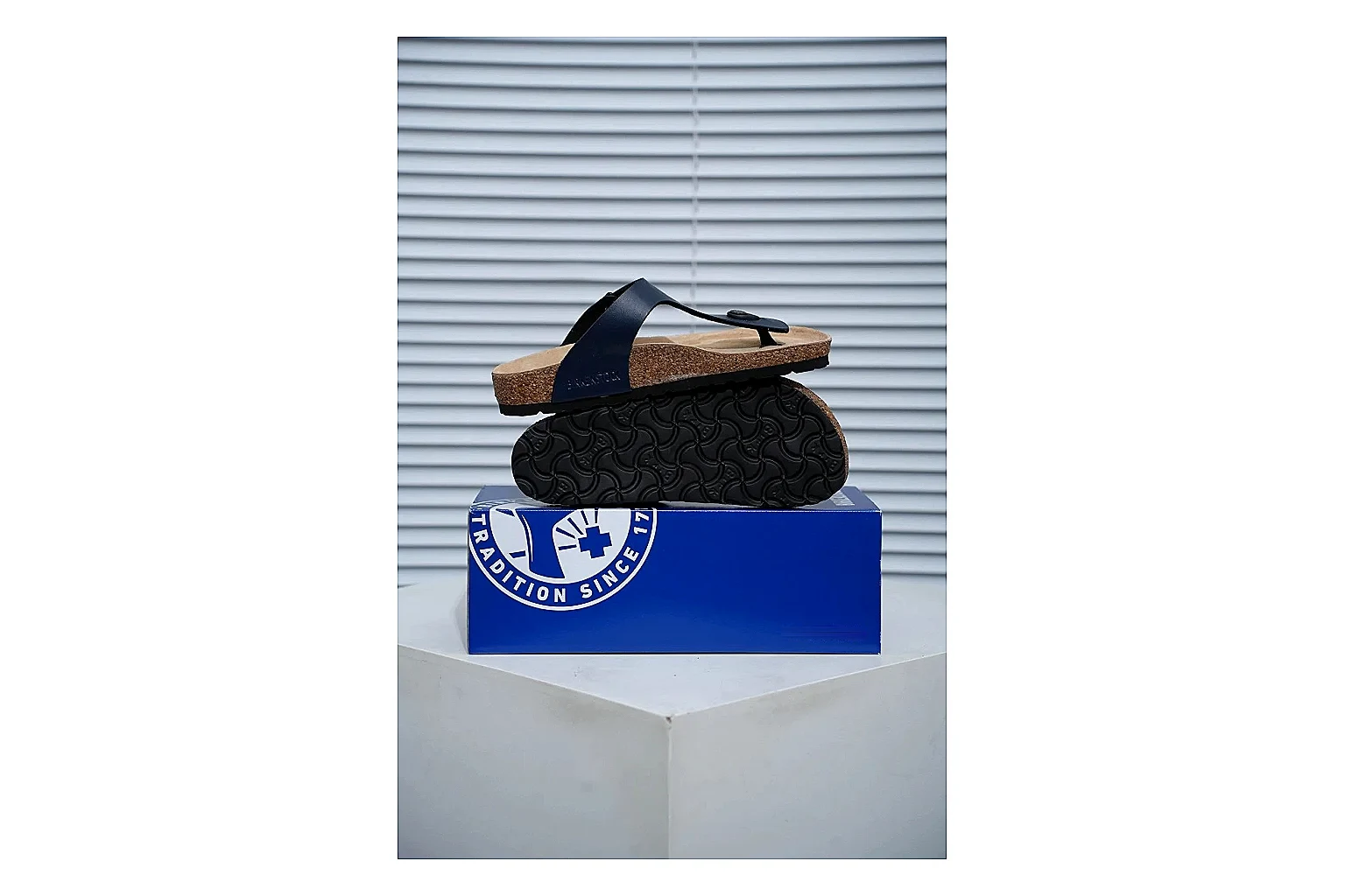 Birkenstock Black Toe Loop Cork Sandal Product Image thumbnail 3