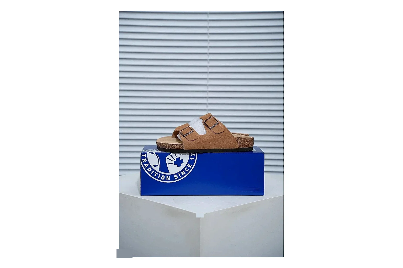 Birkenstock Arizona Tan Cork Slide Product Image