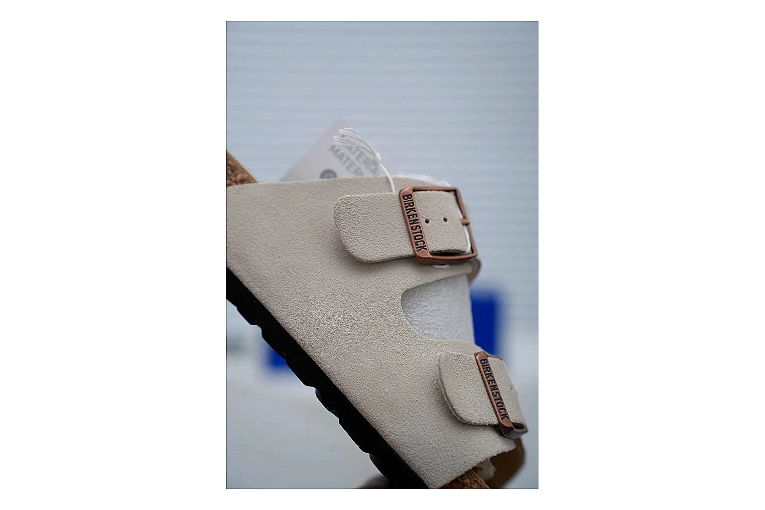 Birkenstock Arizona Cream Cork Slide Product Image thumbnail 4