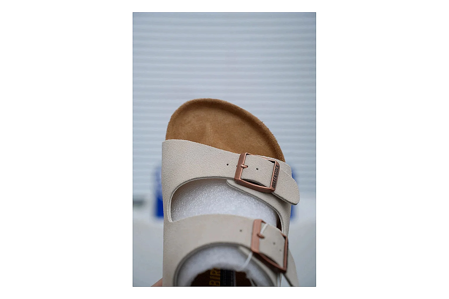 Birkenstock Arizona Cream Cork Slide Product Image thumbnail 6