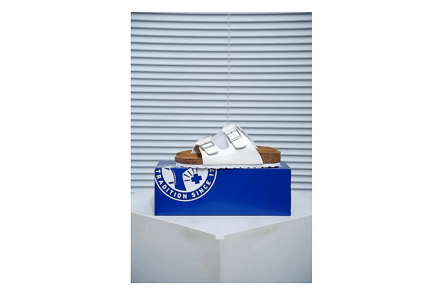 Birkenstock Arizona White Cork Slide Product Image