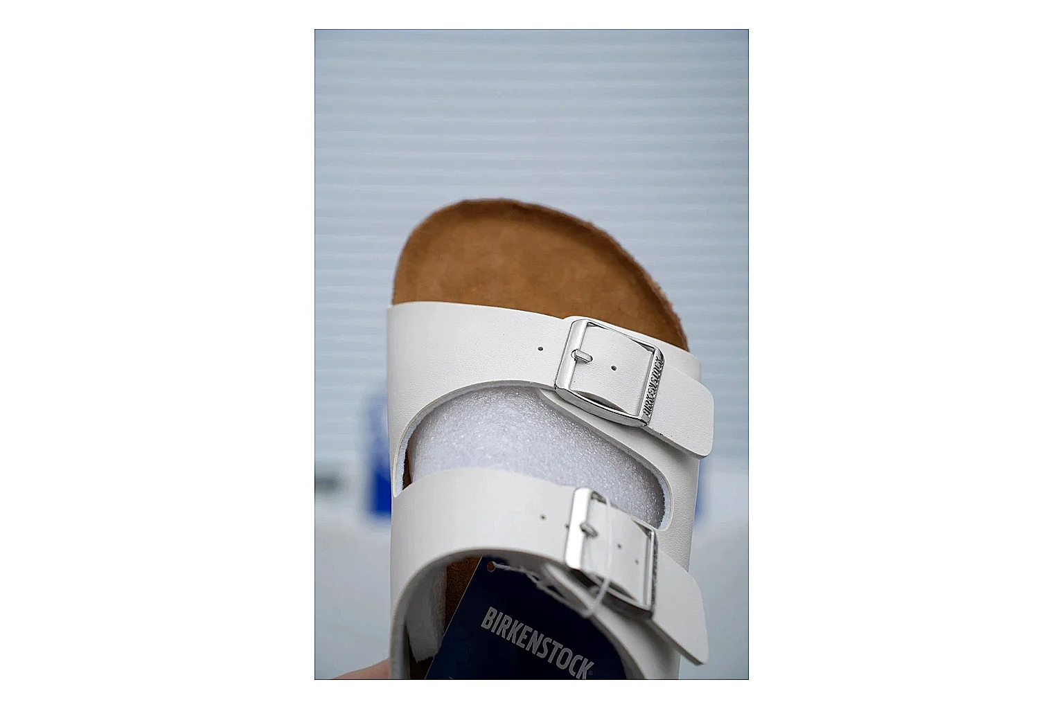 Birkenstock Arizona White Cork Slide Product Image thumbnail 6