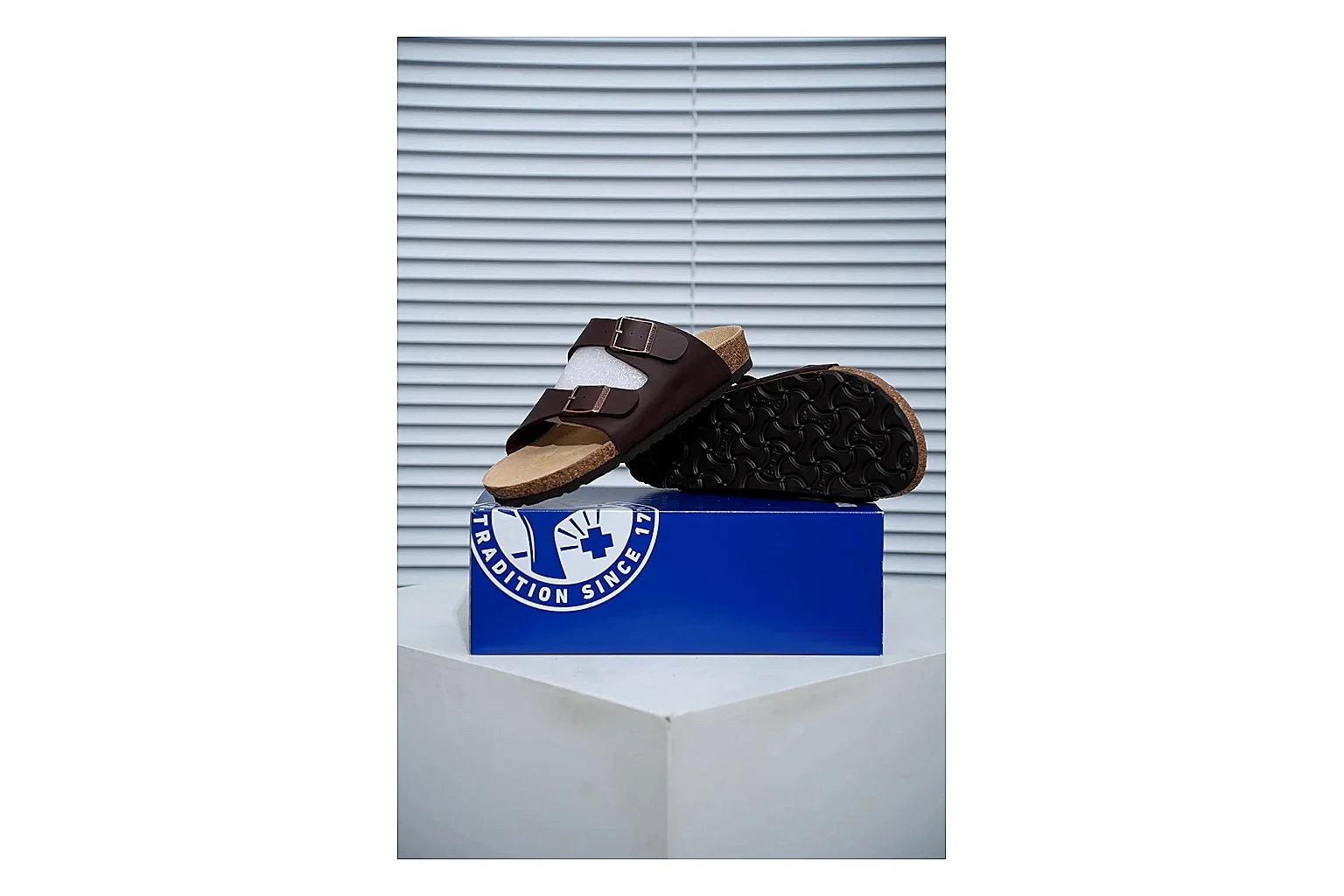 Birkenstock Arizona Mocha Cork Slide Product Image thumbnail 2