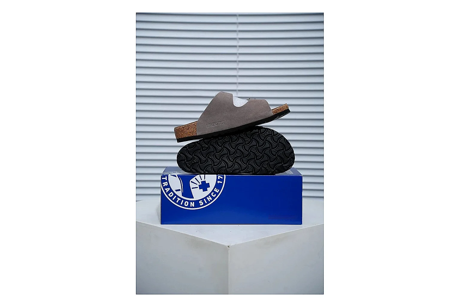 Birkenstock Arizona Taupe Cork Slide Product Image thumbnail 3